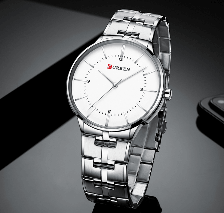Men's Waterproof Watch With Shining Bracelet In Five Modern Designs Perfect Gift For Your Loved One