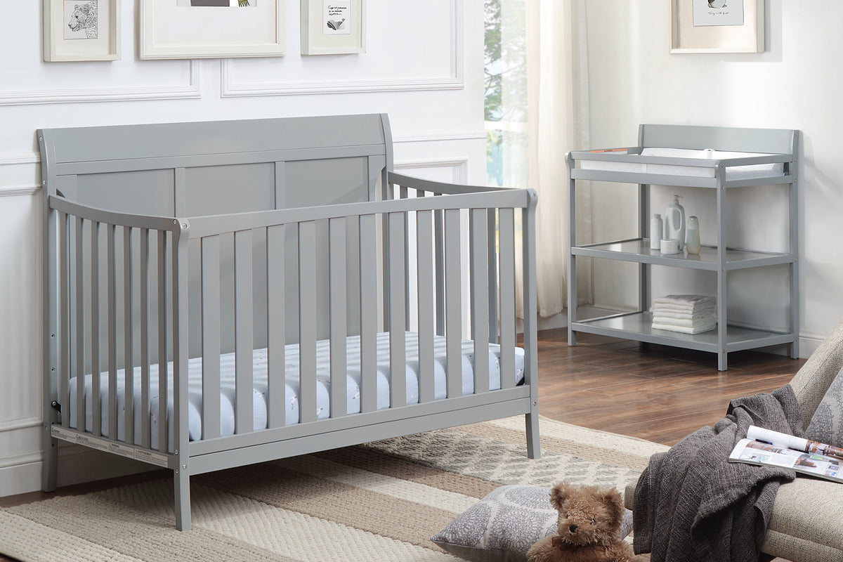 Shailee 4-in-1 Convertible Crib, Gray