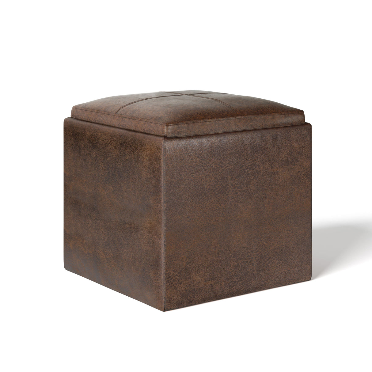 Rockwood - Upholstered Cube Storage Ottoman With Tray by Couch.com