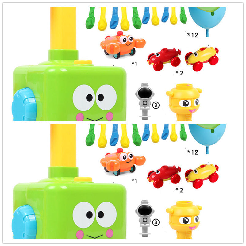 Power Balloon Launch Tower Toy Puzzle Education Inertia Air Power Balloon Car Science Experimen Toy For Children Gift