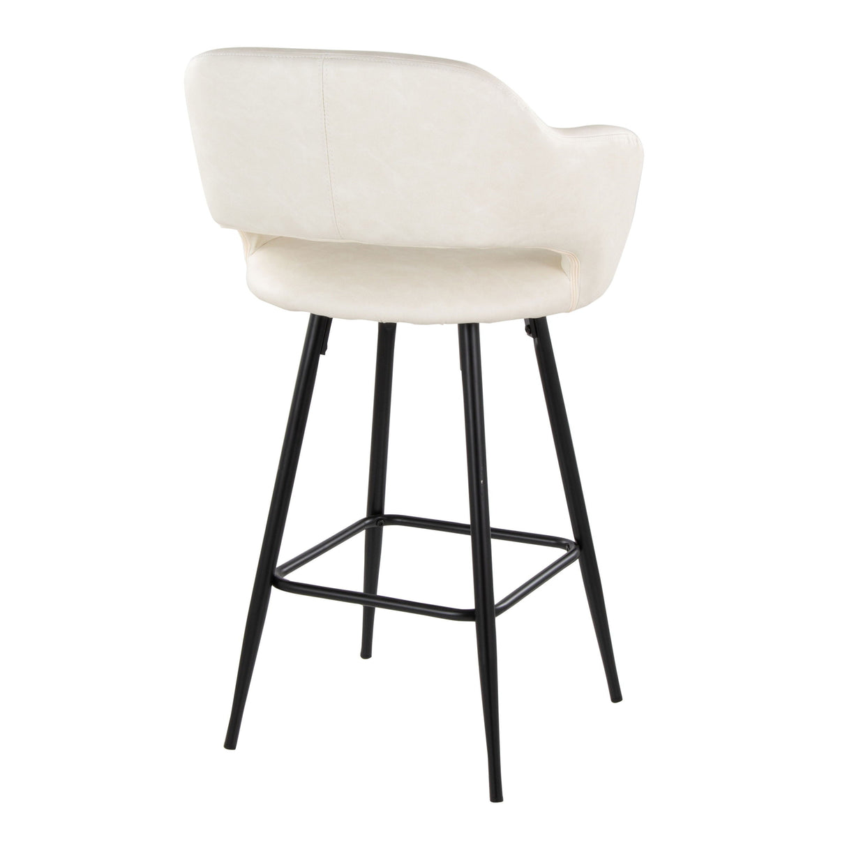 Margarite - Contemporary Fixed Height Counter Stool With Square Footrest (Set of 2) by Couch.com