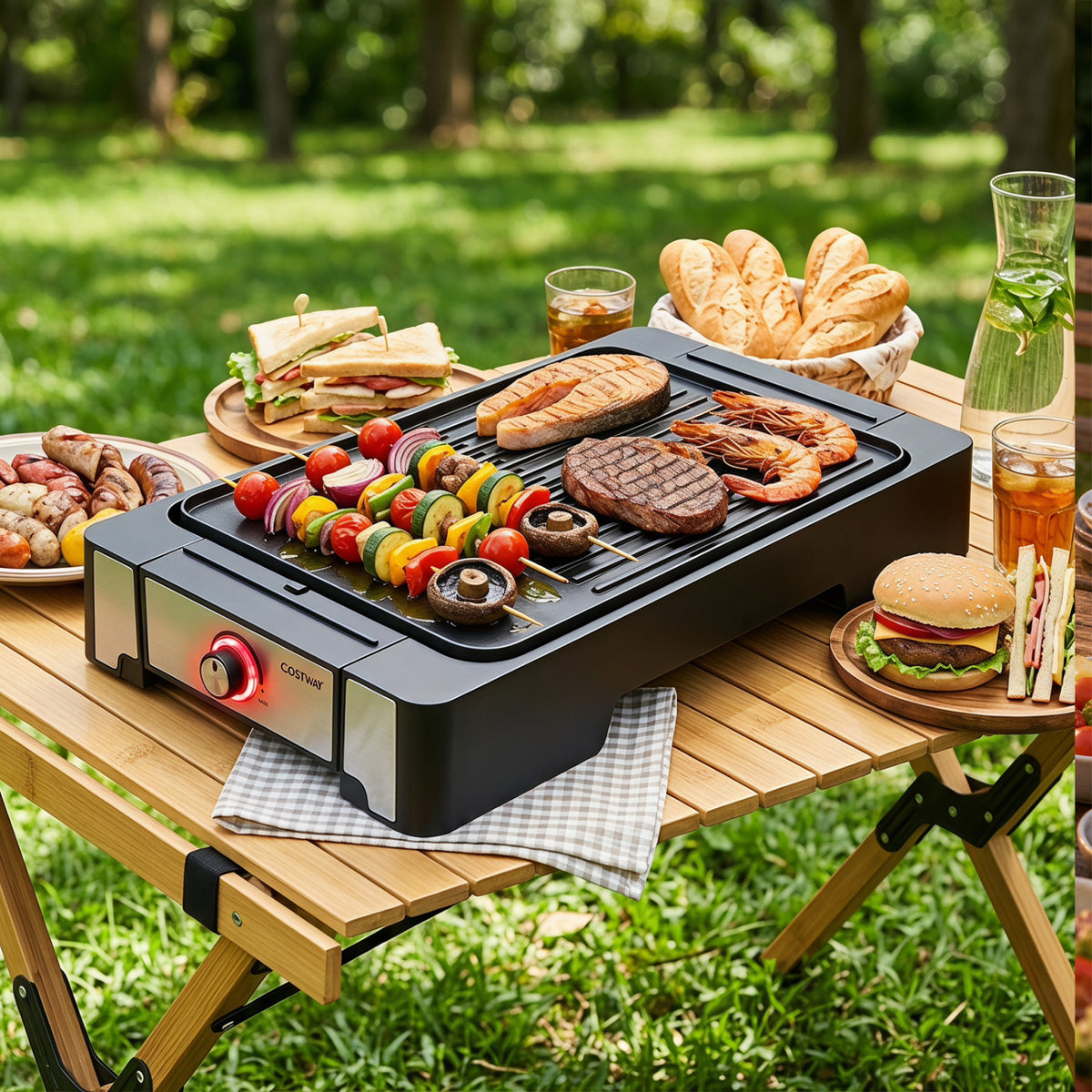 2300W Electric Griddle with Nonstick Die Cast Aluminum Cooking Surface