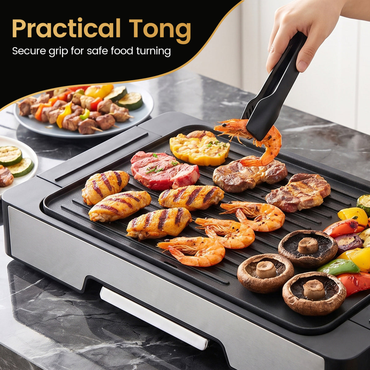 2300W Electric Griddle with Nonstick Die Cast Aluminum Cooking Surface