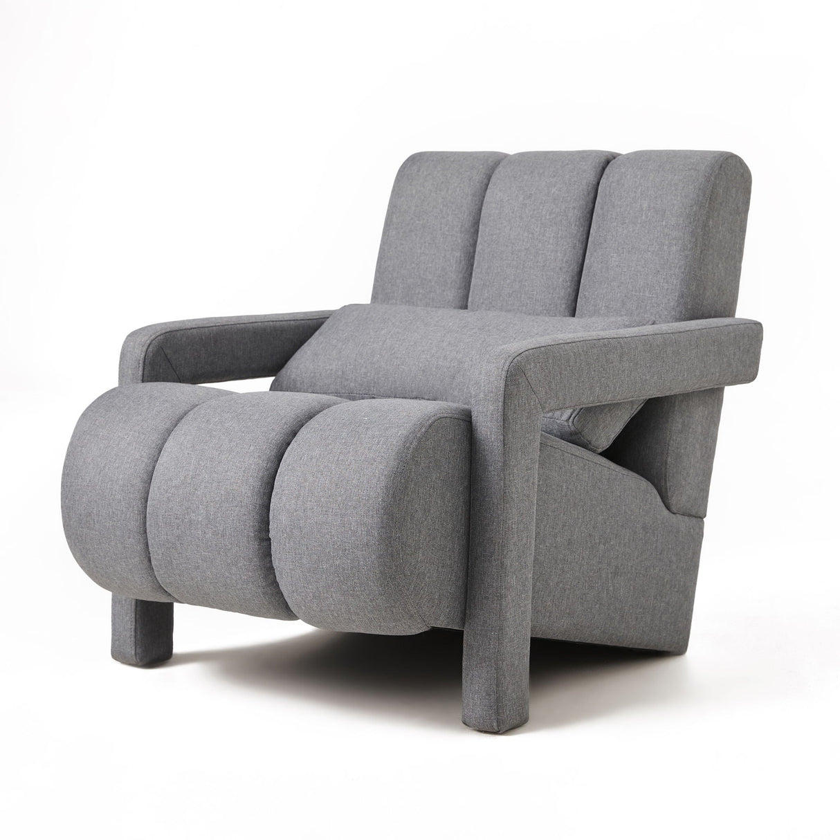 Modern Upholstered Accent Chair, Comfortable Linen Fabric With A Pillow For Living Room by Couch.com