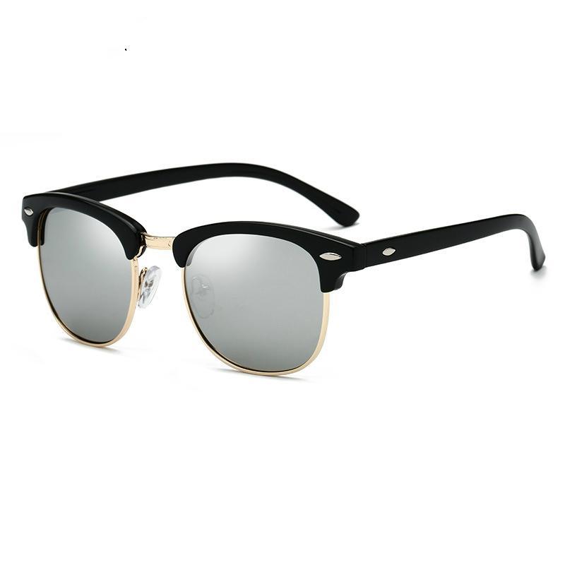 Universal Polarized Elegant and Luxury Brand Design Eye Retro Sunglasses For Women and Man Semi Rimless Classic Men Sunglasses Oculos De Sol With UV400 Protection