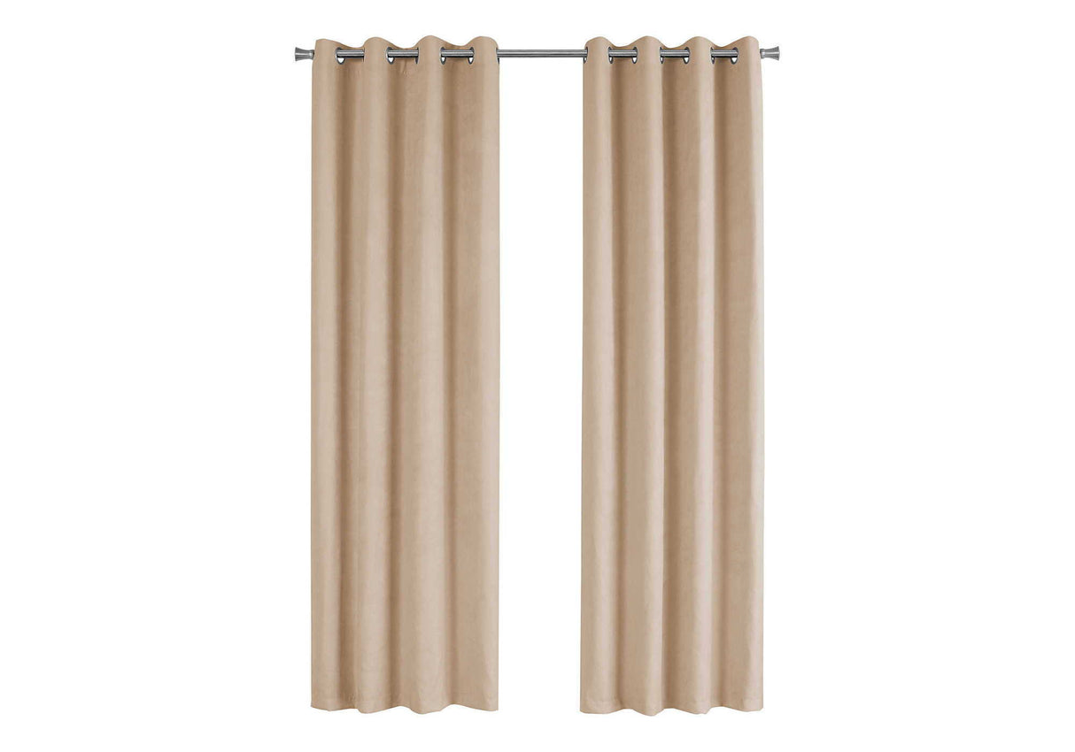 2 Pieces Set Room Darkening Curtain Panels with Grommet