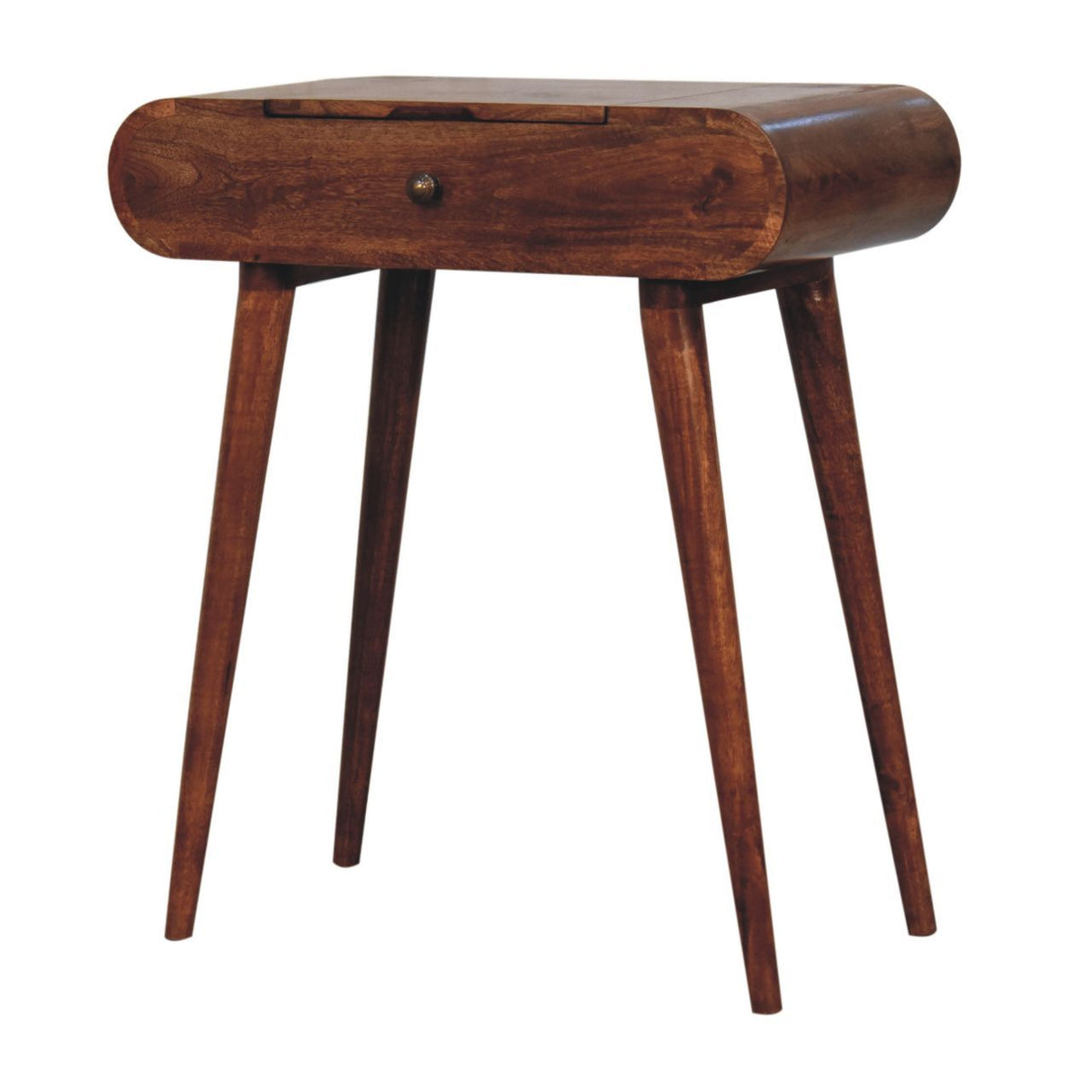 Mini Dressing Table With Foldable Mirror - Caramel by Couch.com