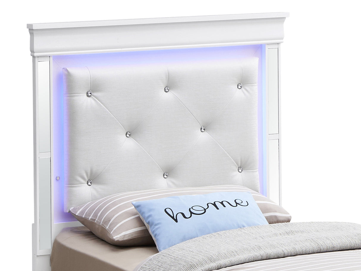 Bed With LED Light Accents Headboard by Couch.com