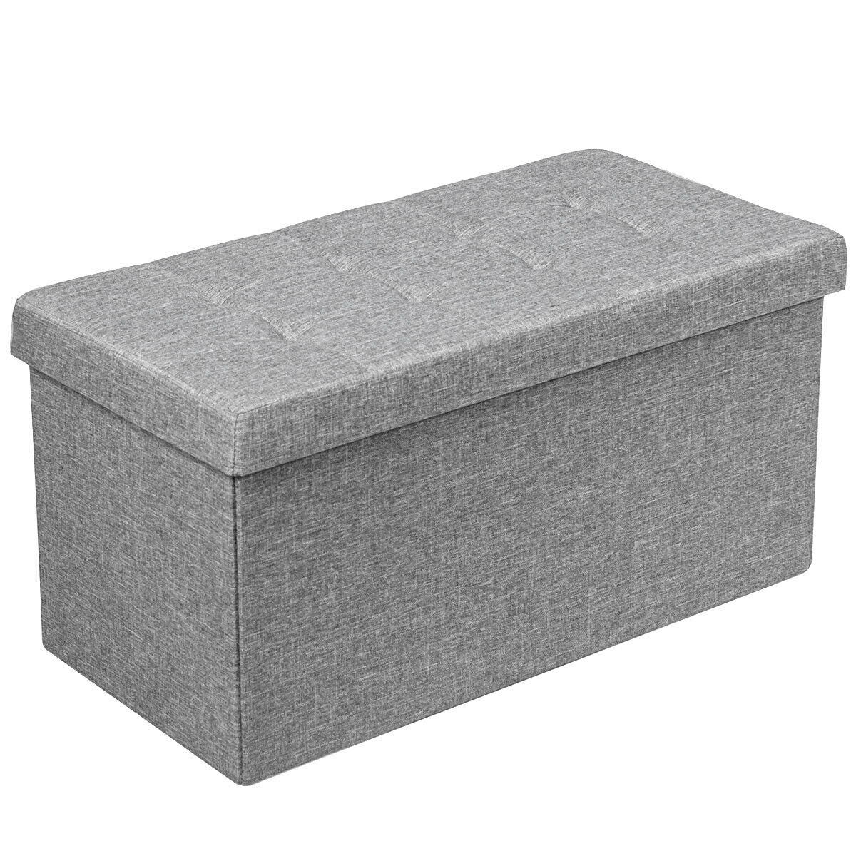 31.5 Inch Fabric Foldable Storage with Removable Storage Bin-Dark Gray