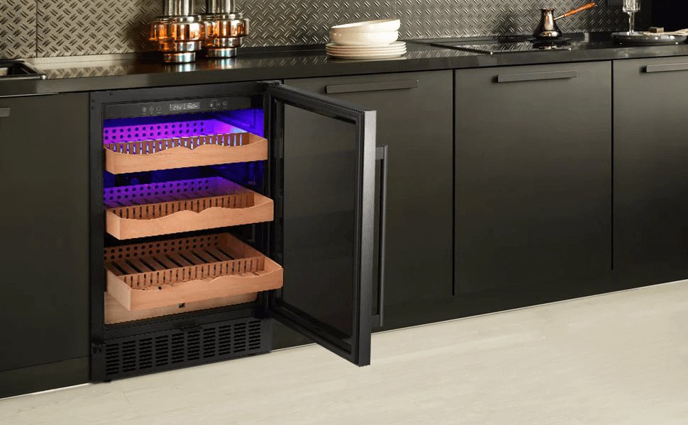 24 Inch Cigar Humidor Electric Humidor Black X51256H