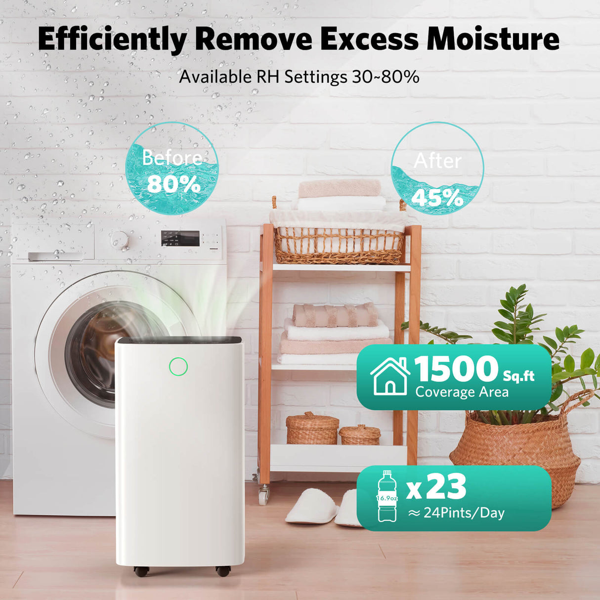 24 Pints Dehumidifier D4212B