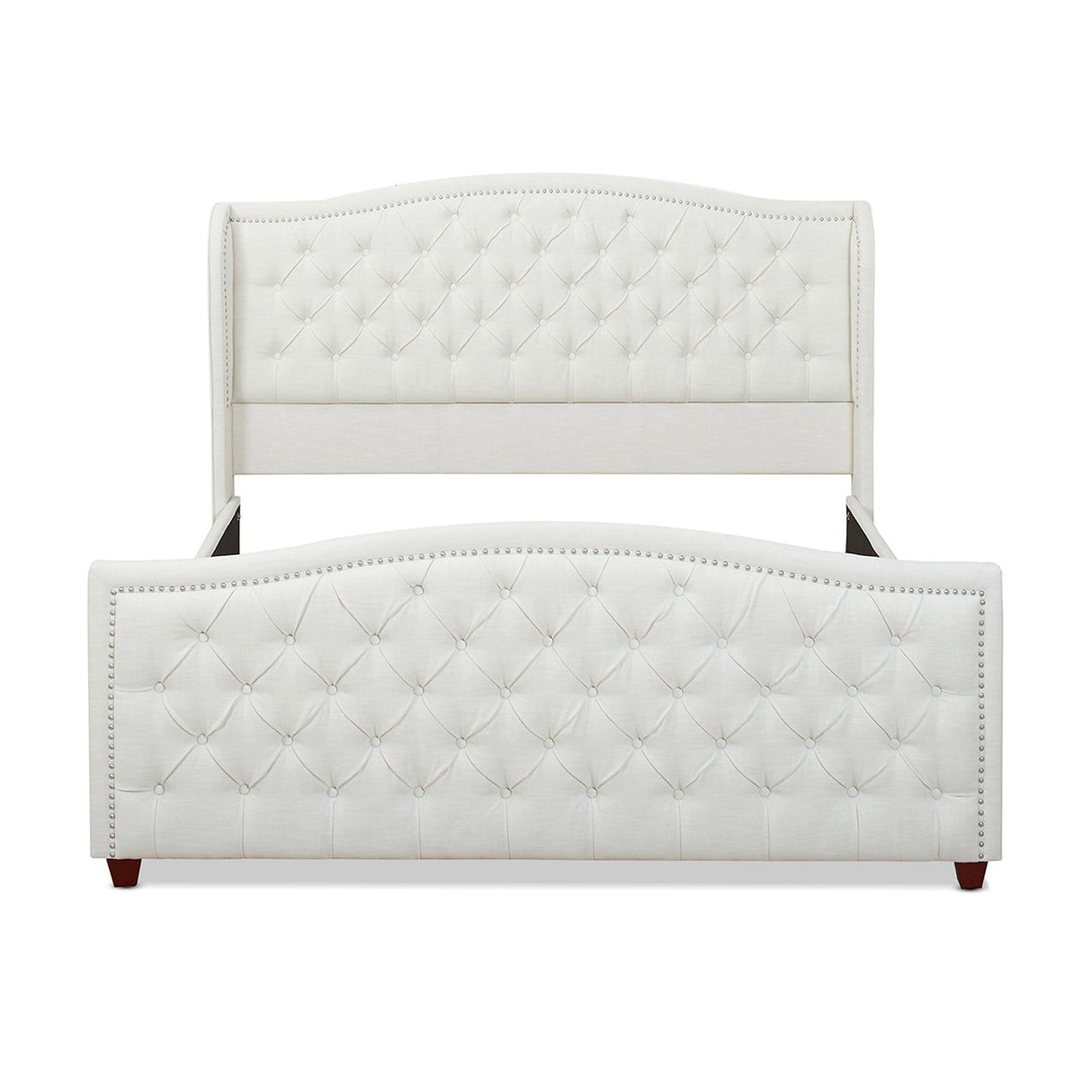 Marcella - Upholstered Shelter Headboard Bed Set by Couch.com