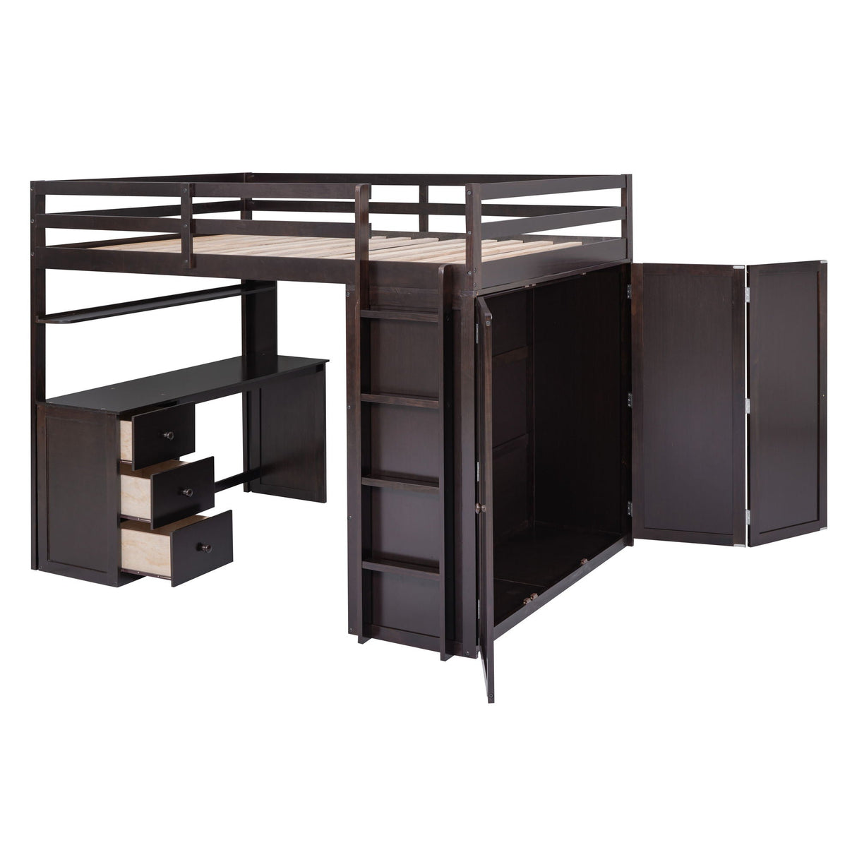 Loft Bed With Drawers, Desk, And Wardrobe by Couch.com