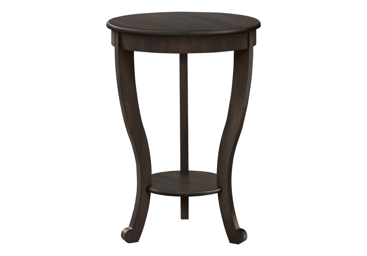 Accent End Table, 2 Tier, Traditional - Walnut by Couch.com