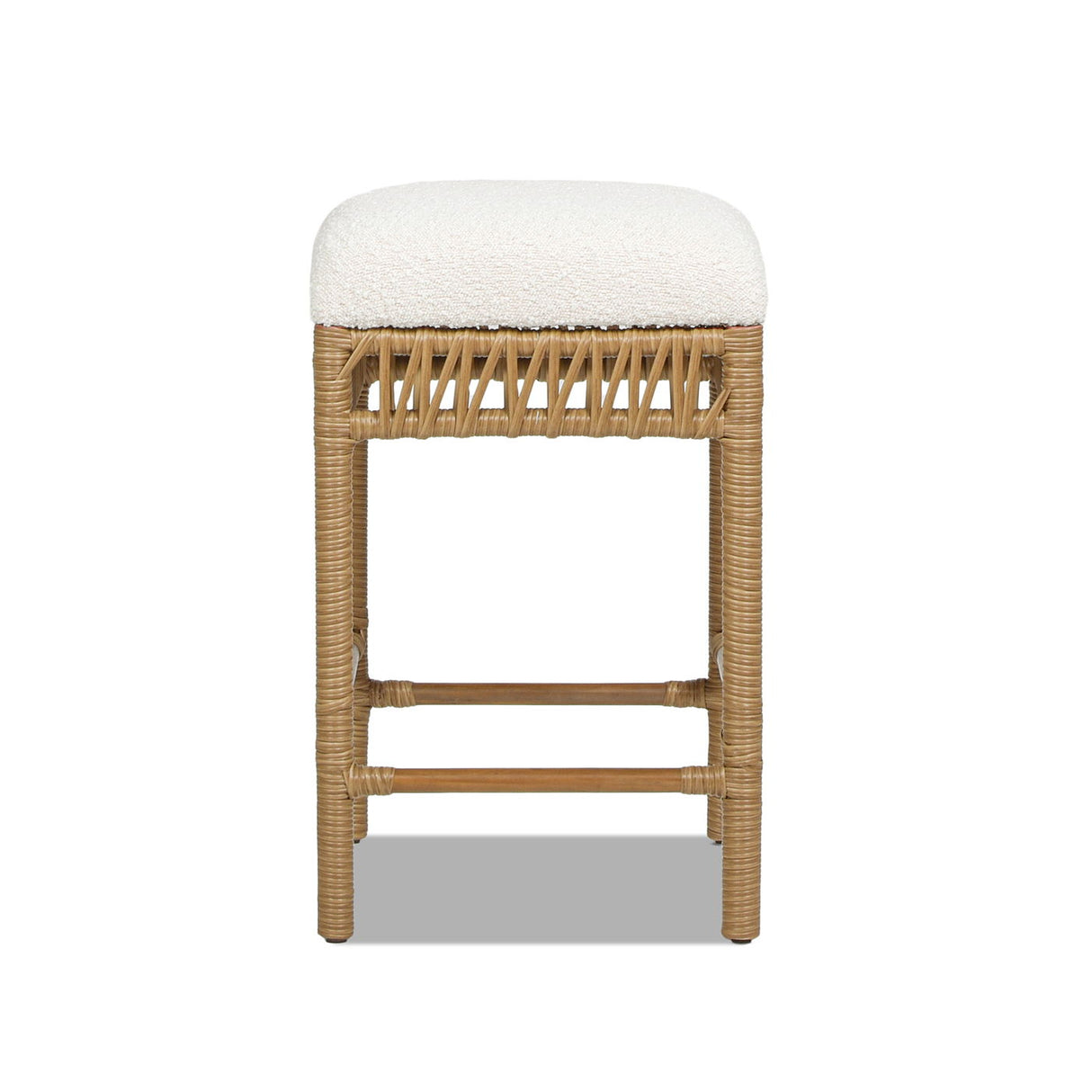 Lucia - Backless Upholstered Counter Stool With Frame - Ivory White by Couch.com