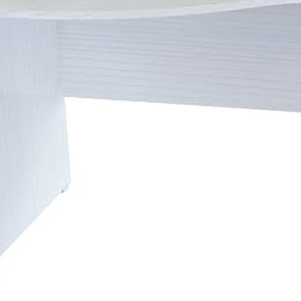 55" White Computer Desk With Two Drawers