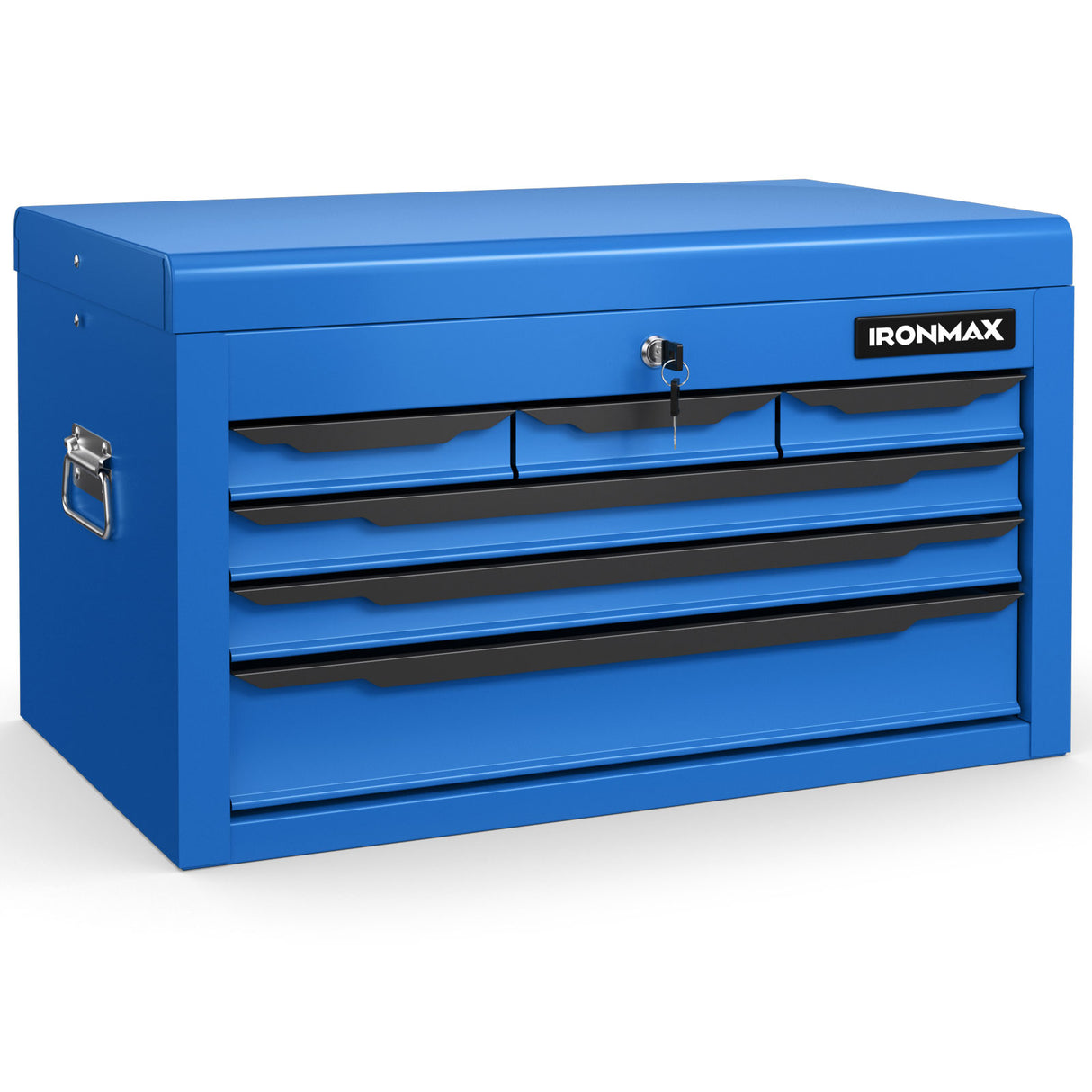 24 Inch Tool Chest Case with 6 Drawers and Top Storage for Garage Repair Shop & Warehouse-Blue