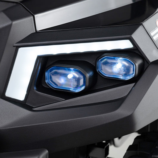 5-Tier Bookshelf with 4 Hooks Industrial Storage Bookcase-Rustic Brown