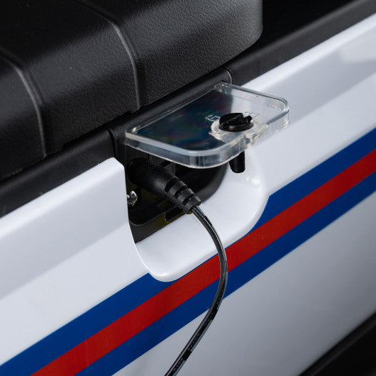 24V Kids Golf Cart 4WD 2-Seater Ride on Car with Storage Trunk and Horn-Red