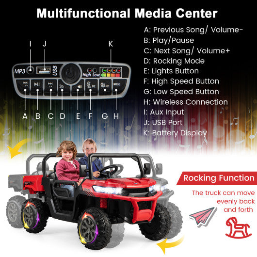 24V Ride on Dump Truck with Remote Control-Red
