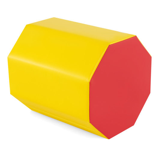 24.5 Inch x 24.5 Inch Octagon Gymnastics Mat with Waterproof Zippered Cover-Yellow