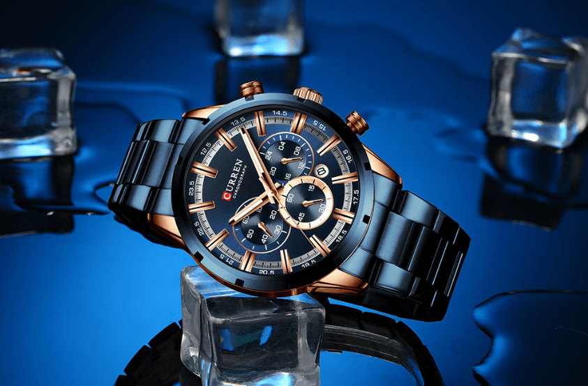 Men's Sports Waterproof Stainless Steel Watch With Chronometers And Special Date Display Unique Design Perfect Gift