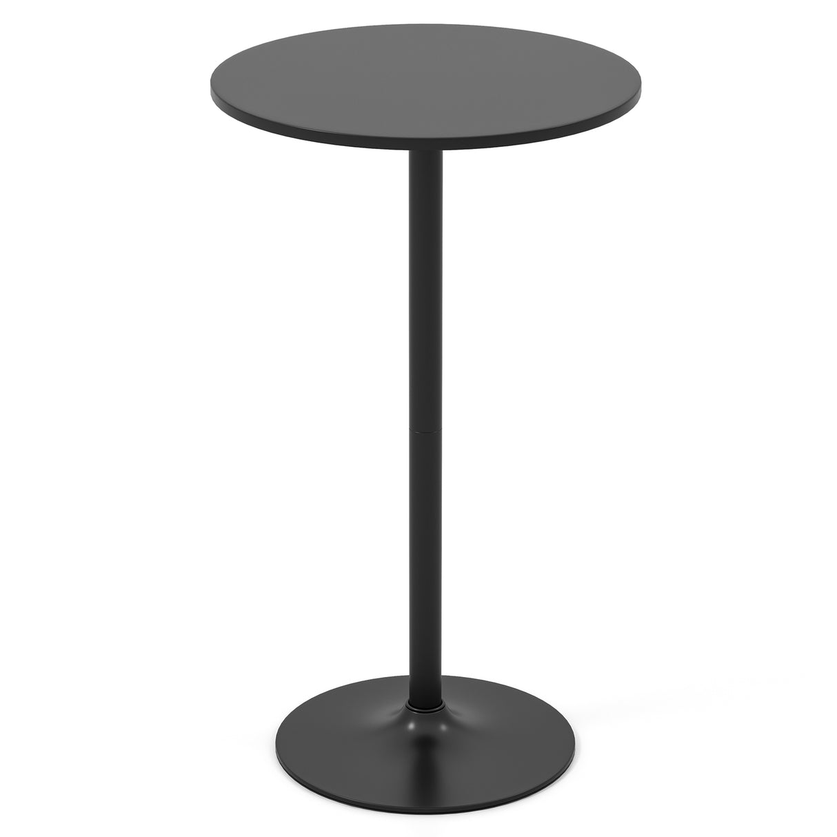 24 Inch Modern Style Round Cocktail Table with Metal Base and MDF Top-1 Piece