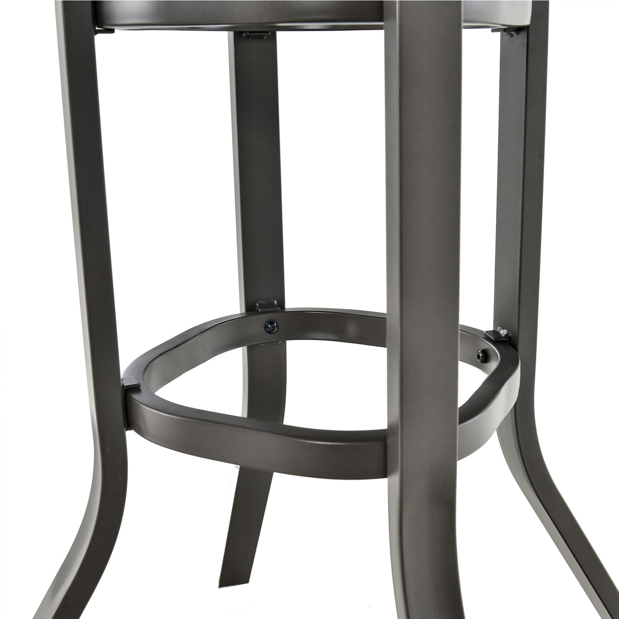 24 Inch Patio Bar Height Table with Aluminum Tabletop and Adjustable Foot Pads