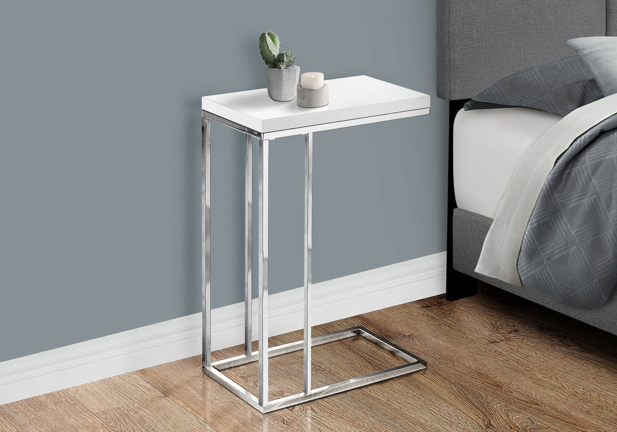 C-Shaped Accent Table Glossy For Living Room by Couch.com