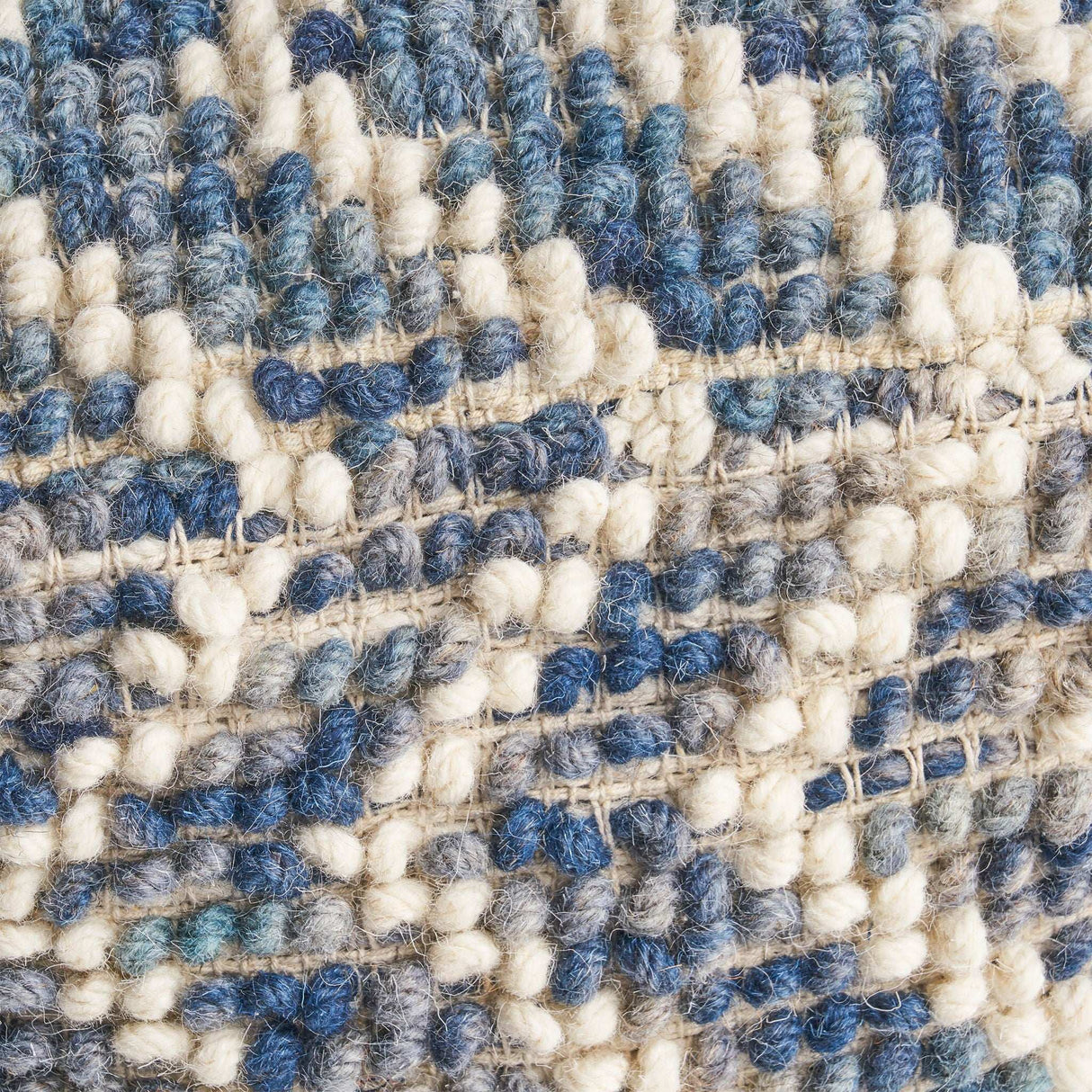 Alina Wool and Cotton Pouf - Natural