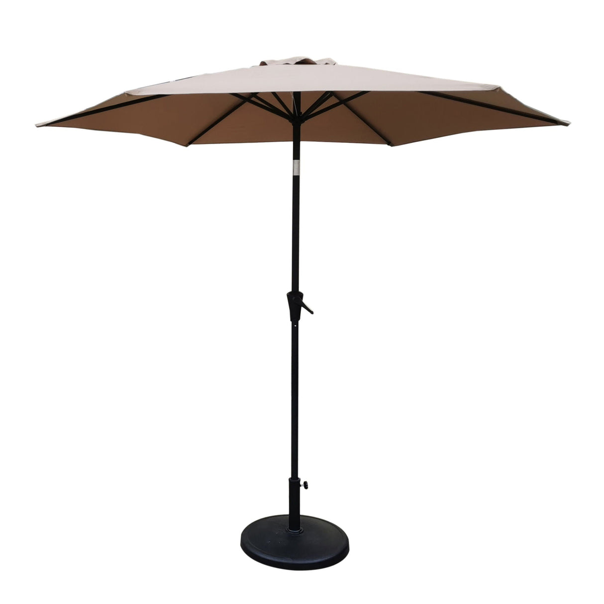 8.8' Outdoor Aluminum Patio Umbrella With 42 Pound Round Resin Umbrella Base by Couch.com