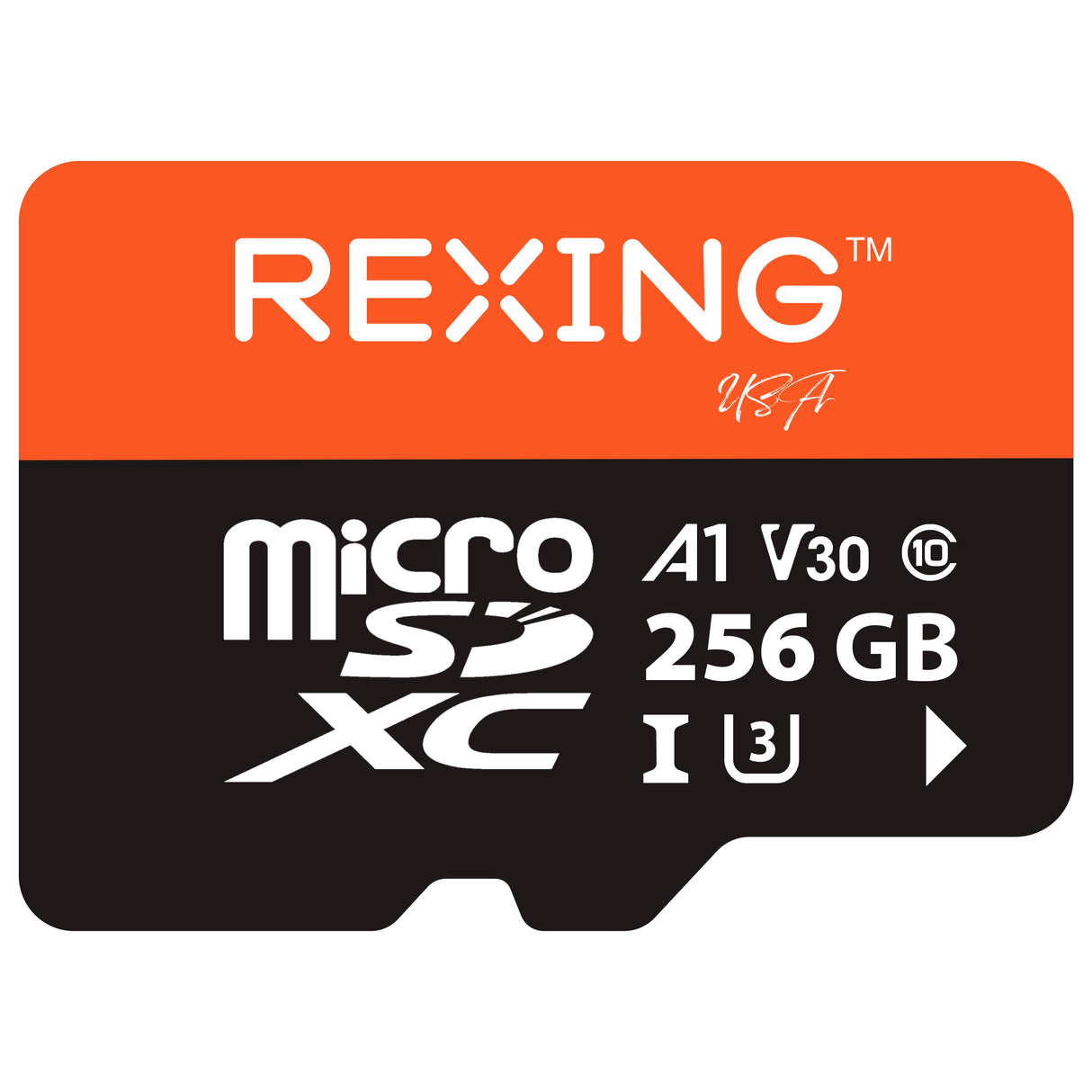 REXING microSDXC UHS-3 4K Full HD Video High Speed Transfer Monitoring SD Card with Adapter for Dash Cams, Surveillance System, Security Camera, & Body Cam