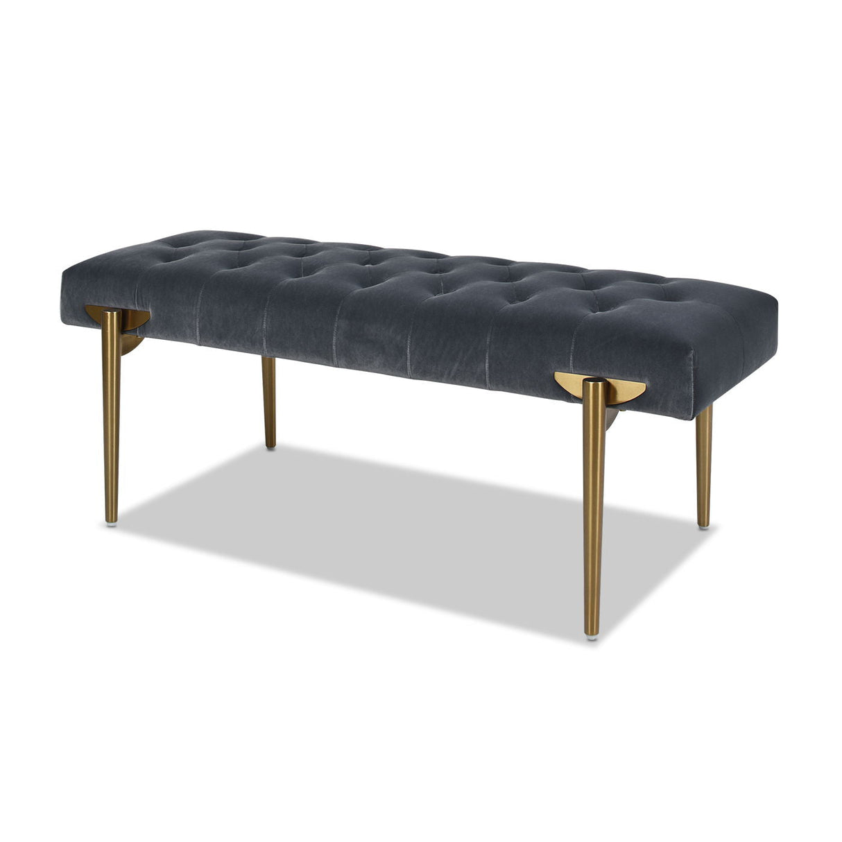 Aria - Upholstered Gold Accent Bench by Couch.com