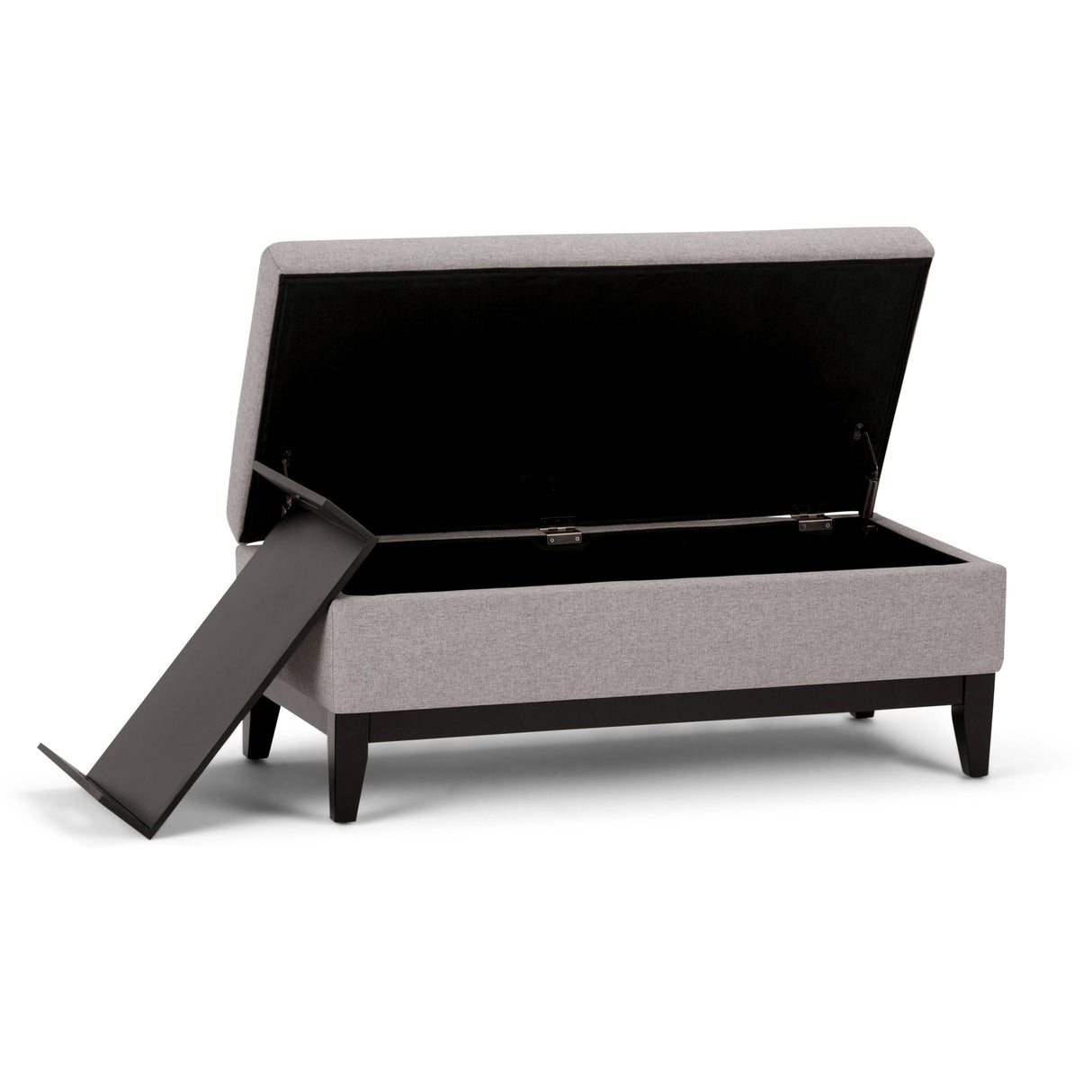 Oregon - Contemporary Storage Ottoman Bench With Tray by Couch.com