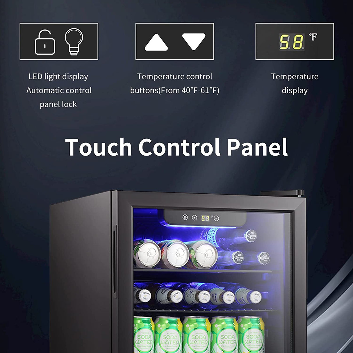 2.6 Cu.ft Wine Cooler/Cabinet Beverage Refrigerator W5870BH