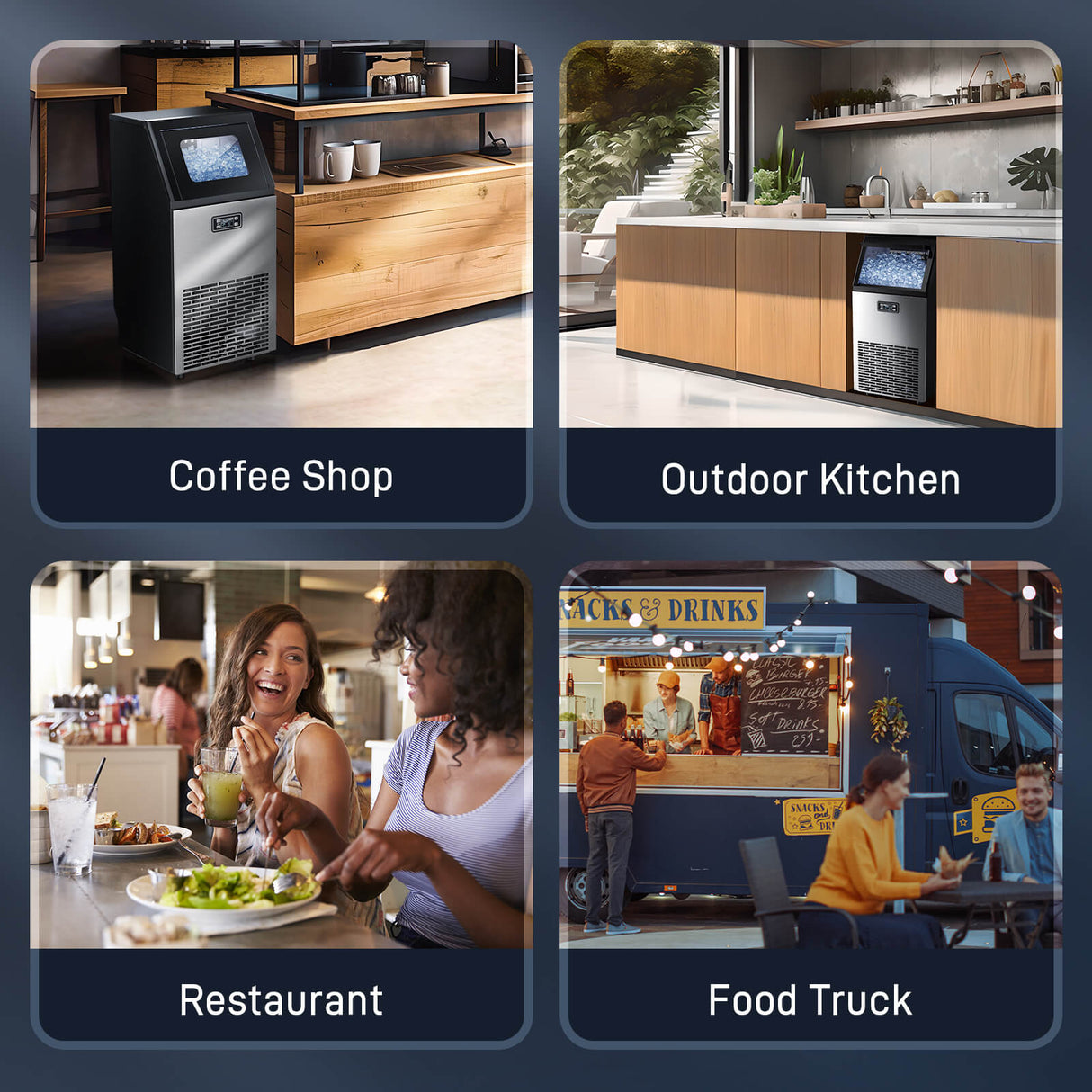 265LBS Freestanding Commercial Ice Maker