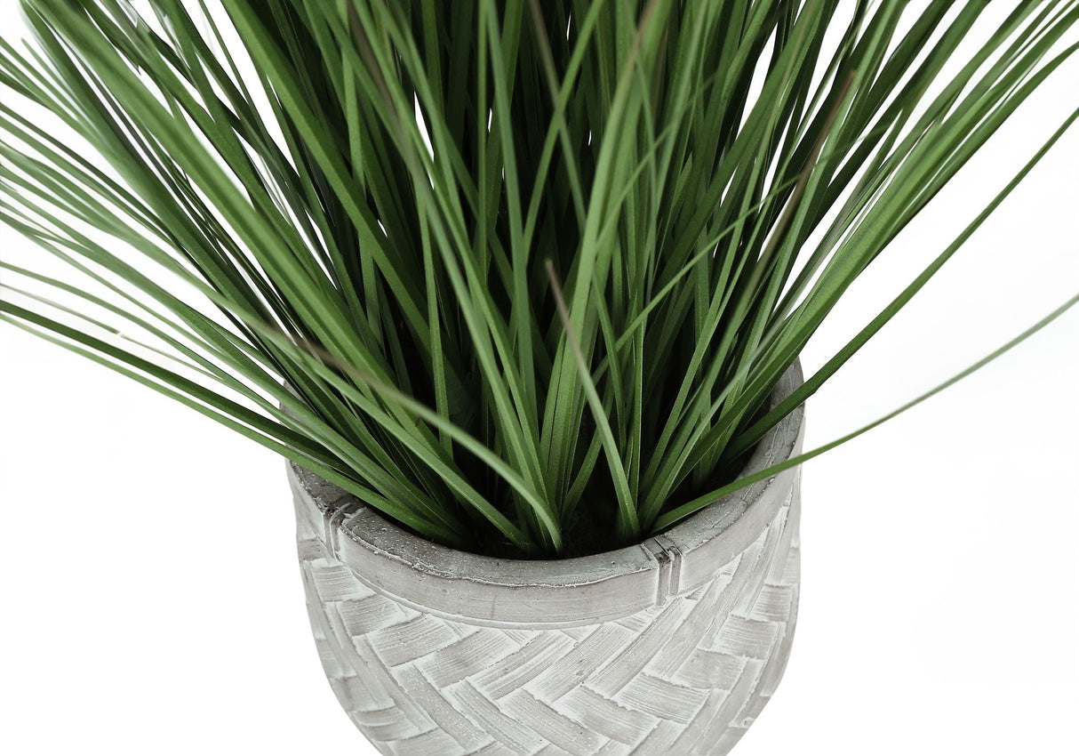 21" Tall, Artificial Plant, Grass, Indoor, Faux, Fake, Table, Greenery, Potted, Real Touch, Decorative - Green / White by Couch.com