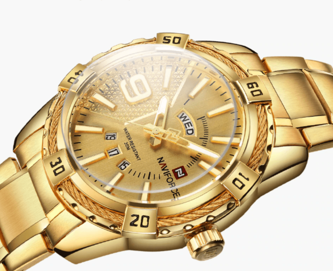 Men's Luxury Stainless steal Waterproof Watch With Day And Date Display Unique Design Perfect Gift In Modern Metal Men Wrist Watch Design