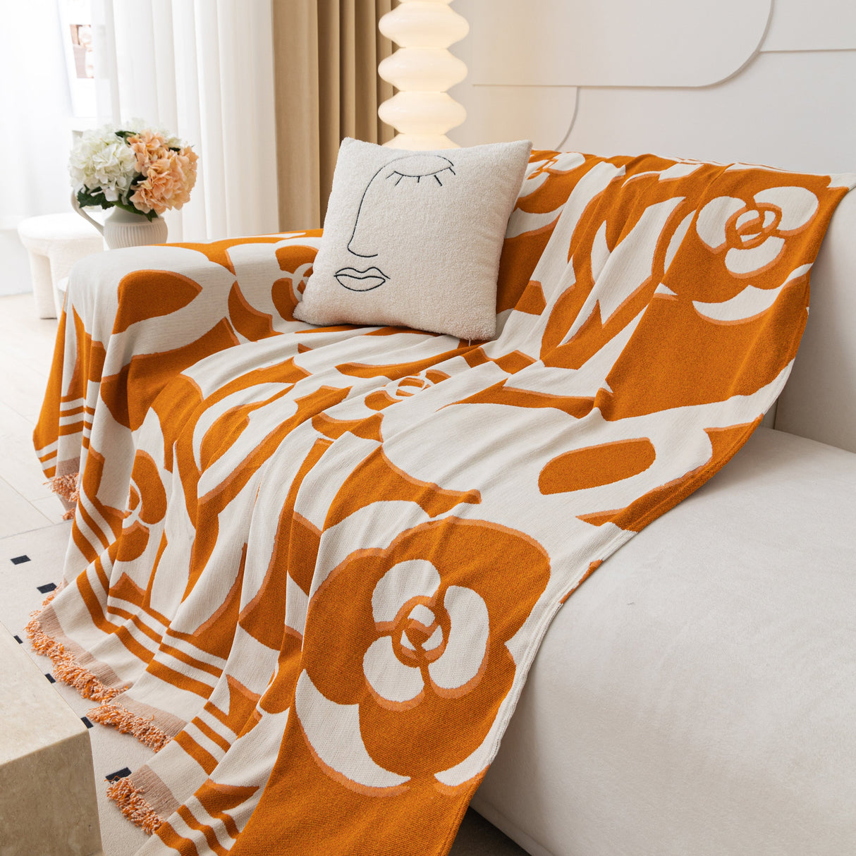 Chenille Sofa Cover Blanket, Couch Cover Blanket Throws for Couches Living Room Furniture Throw Covers