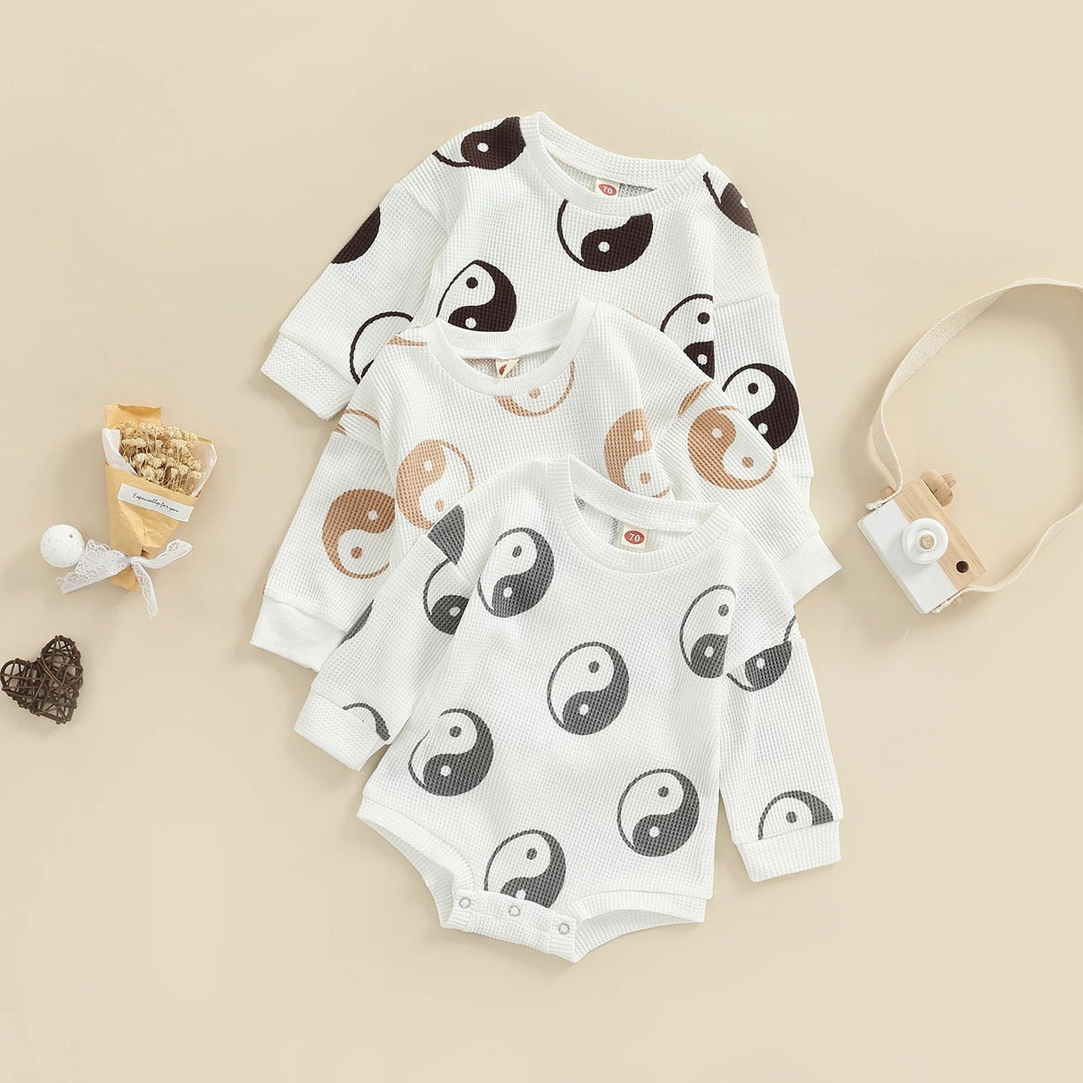 Baby One-piece Suit Knitted Long Sleeve