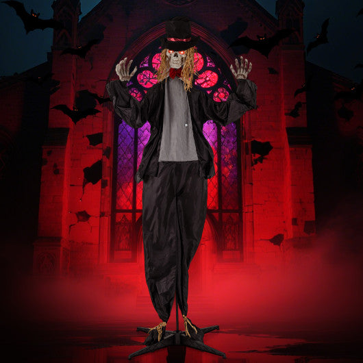 Halloween Animatronic Standing Groom 7.2 FT Haunted House Decoration