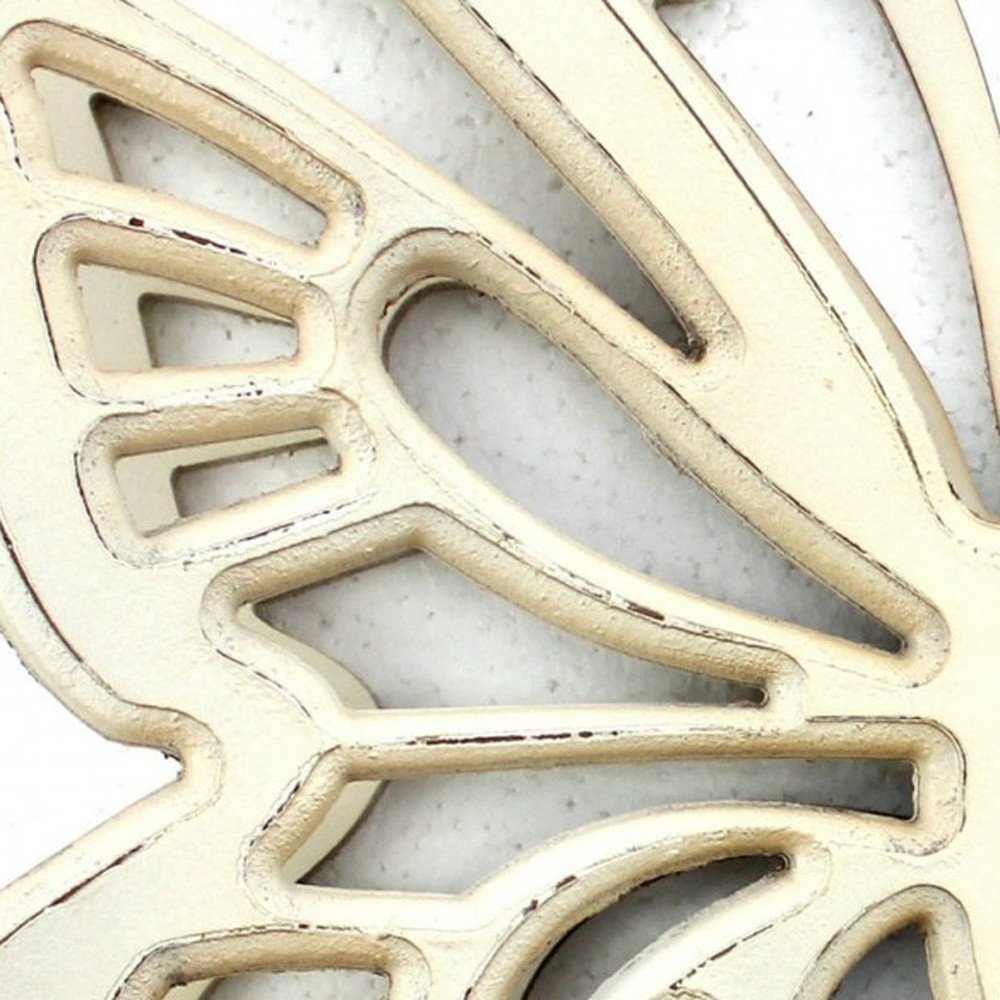 23" X 19" X 4" Gray Rustic Butterfly Wooden Wall Decor