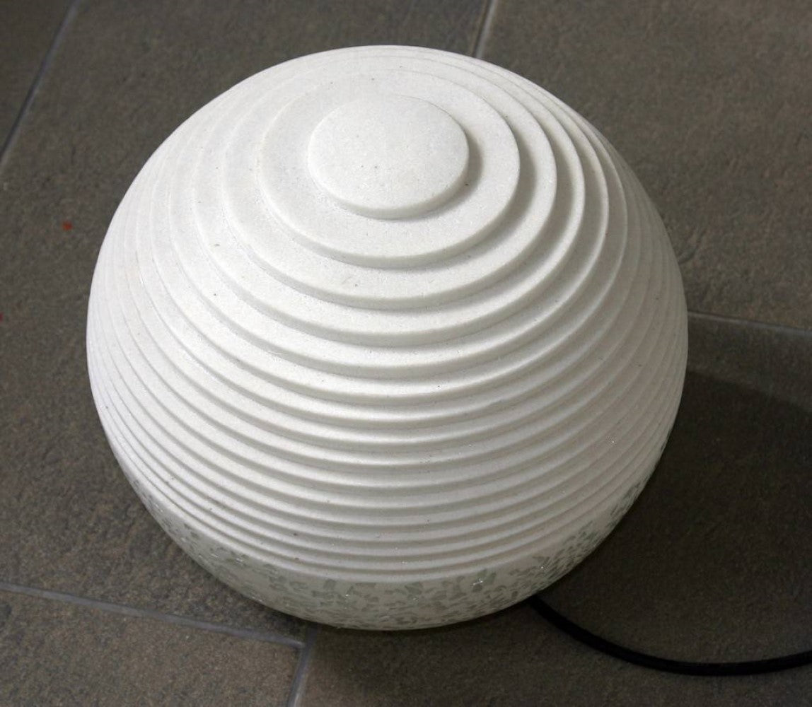 12" White Sandstone Garden Stone