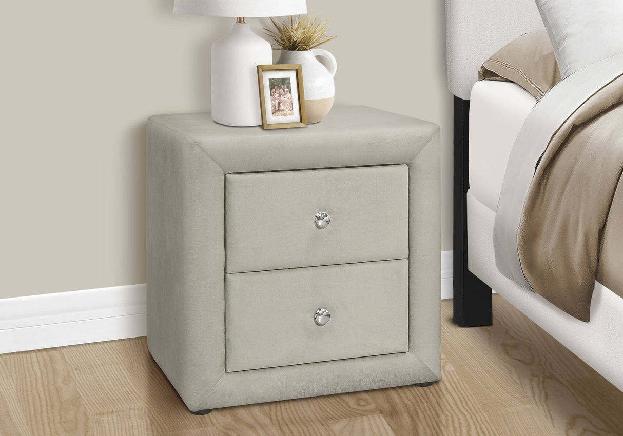 Nightstand, Storage Drawer Versatile Use, Upholstered, Transitional by Couch.com