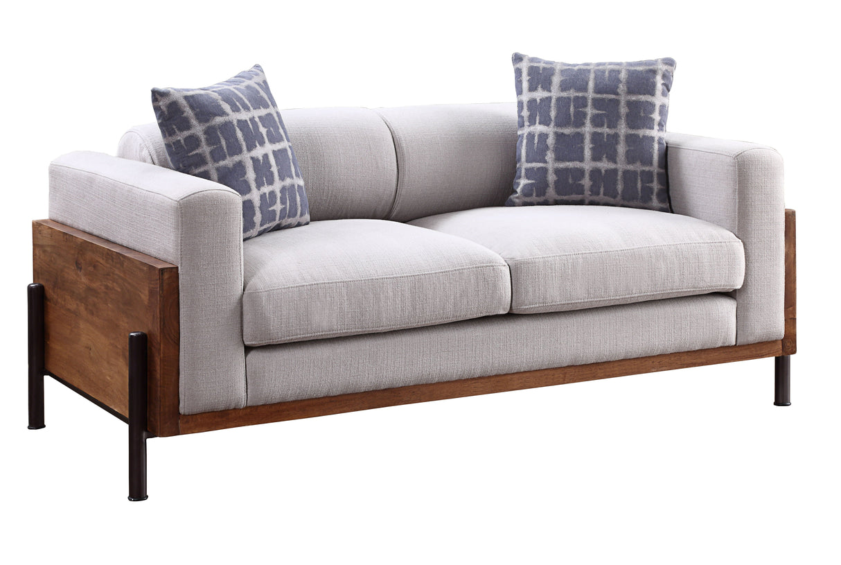 Pelton - Loveseat With 2 Toss Pillows - Walnut by Couch.com