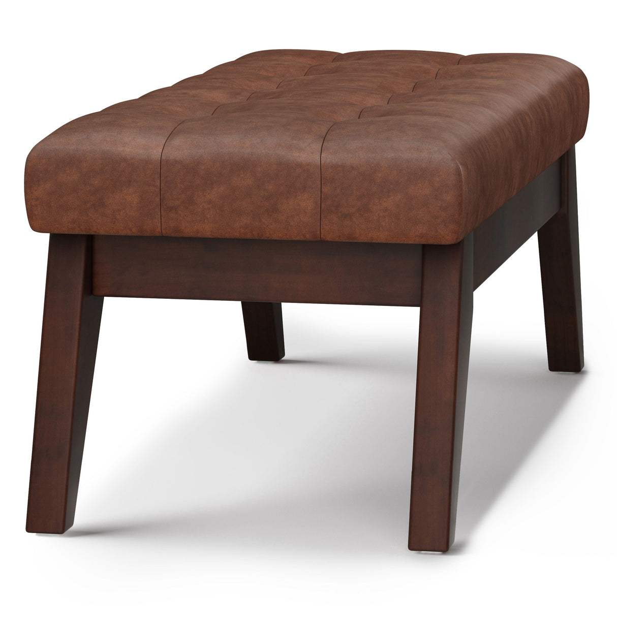 Draper - Upholstered Mid Century Tufted Ottoman Bench by Couch.com