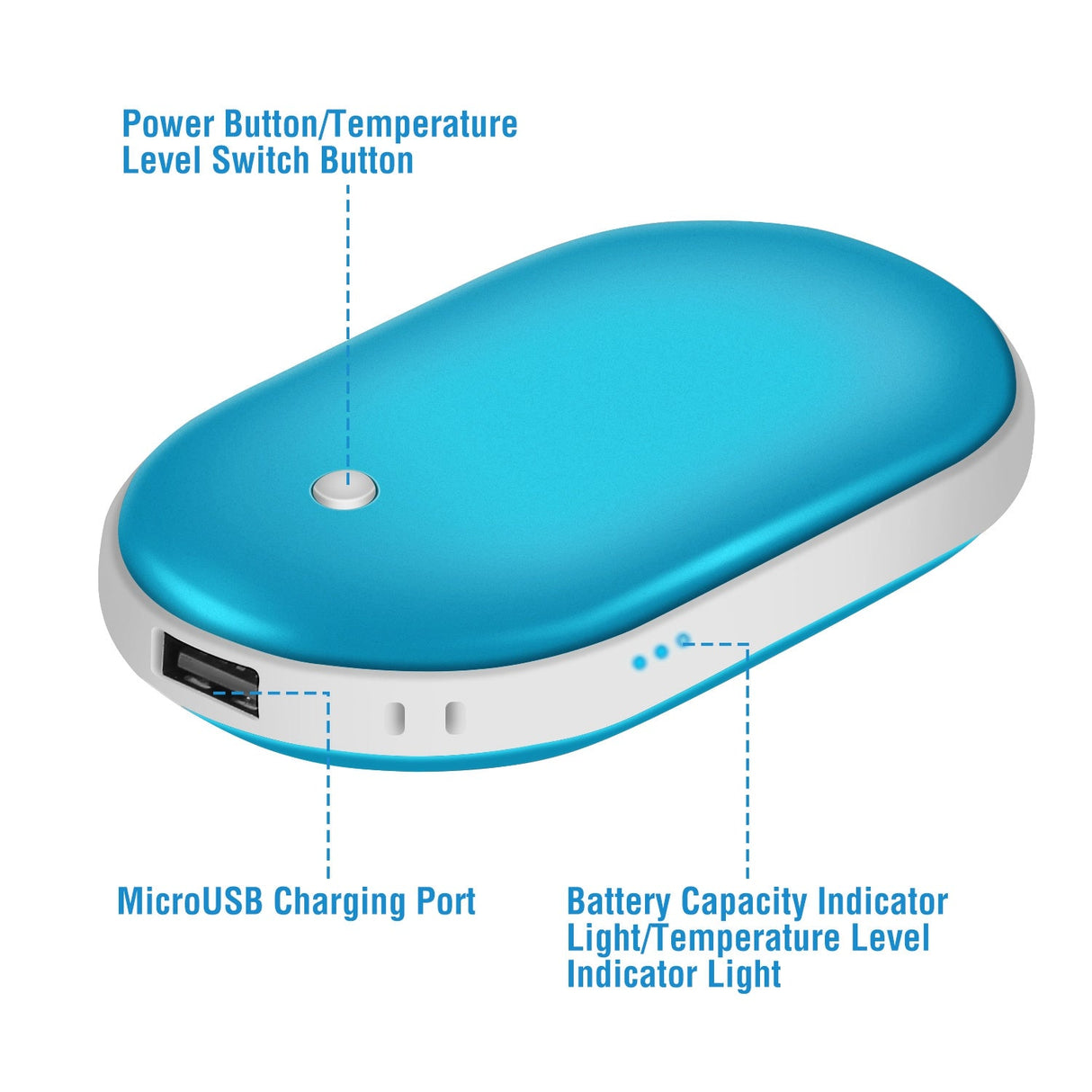 5000mAh Power Bank Rechargeable Pocket Warmer by DirectDeals