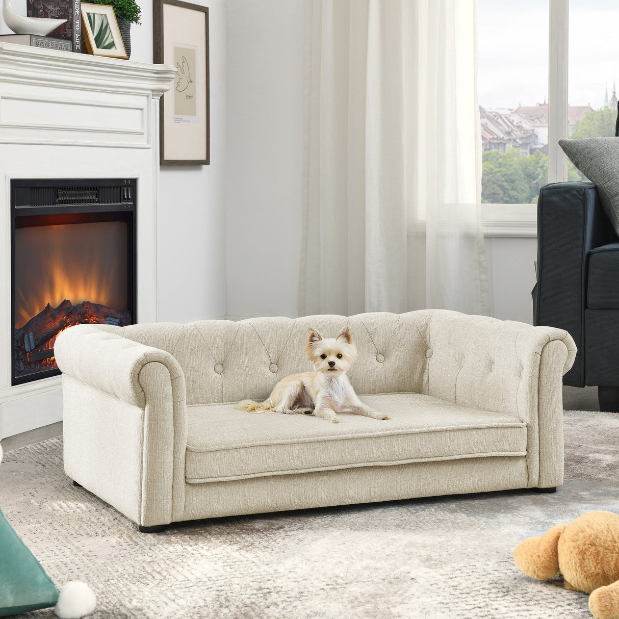 Modern Elegant Rectangle Elevated Pet Bed