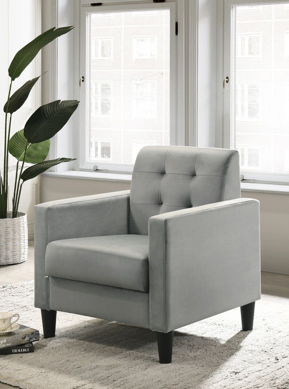 Hale - Velvet Accent Armchair With Tufting by Couch.com