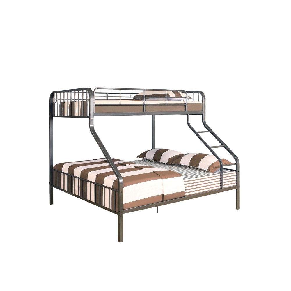 Gunmetal Twin Over Queen Bunk Bed